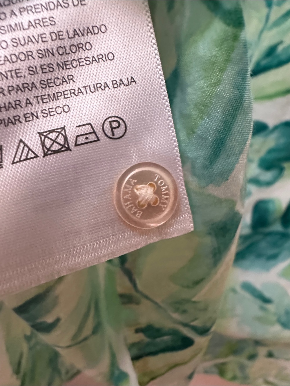 Tommy Bahama Teal and Light Green Leaf Print Sleeveless Camisole - Picture 4 of 5